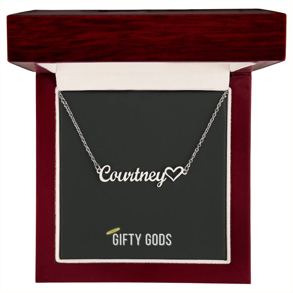 Beautiful Custom Name Necklace with Heart