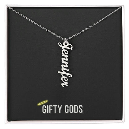 Unique Vertical Name Necklace