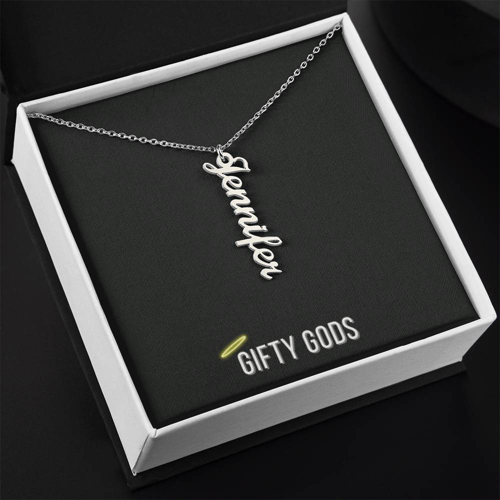 Unique Vertical Name Necklace