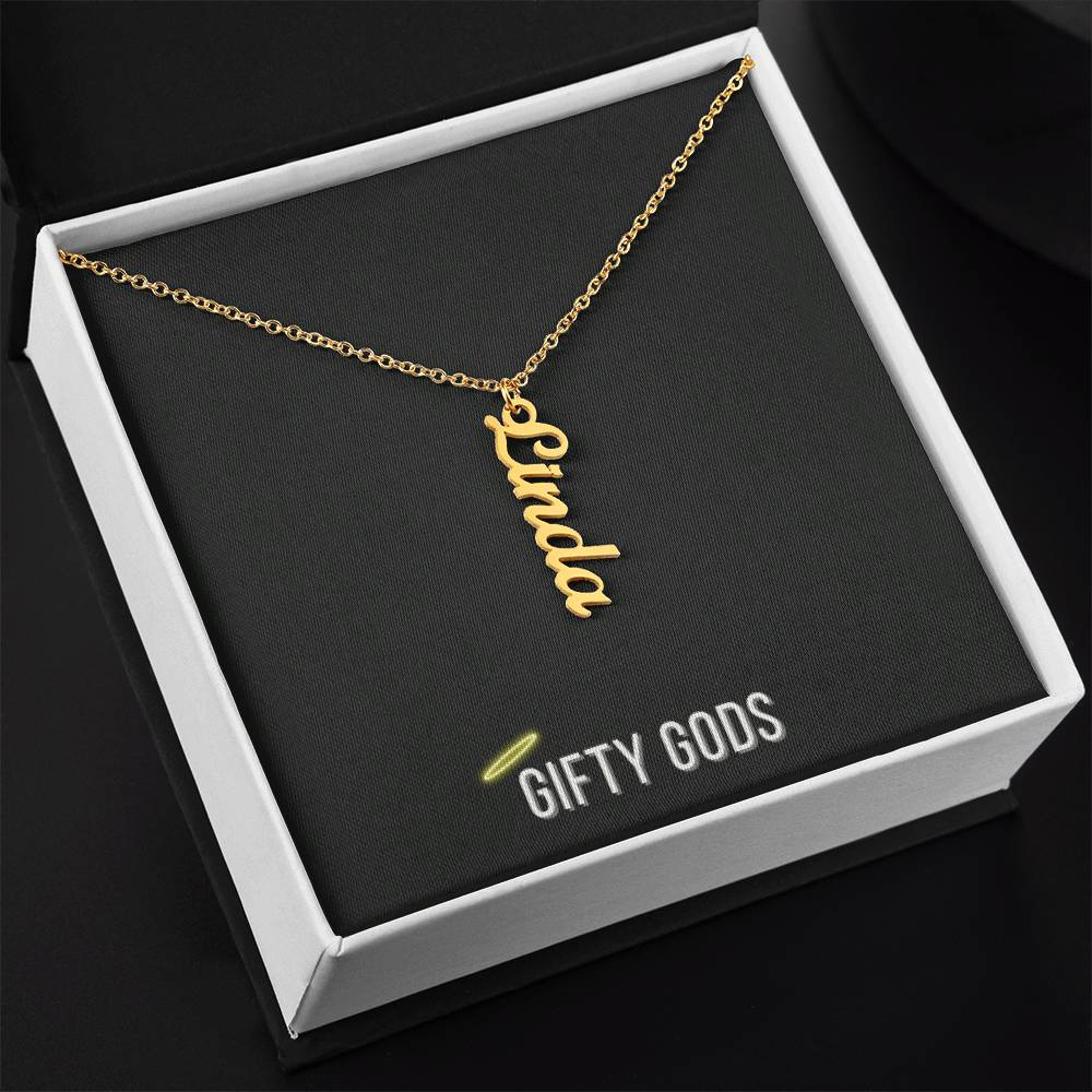 Unique Vertical Name Necklace