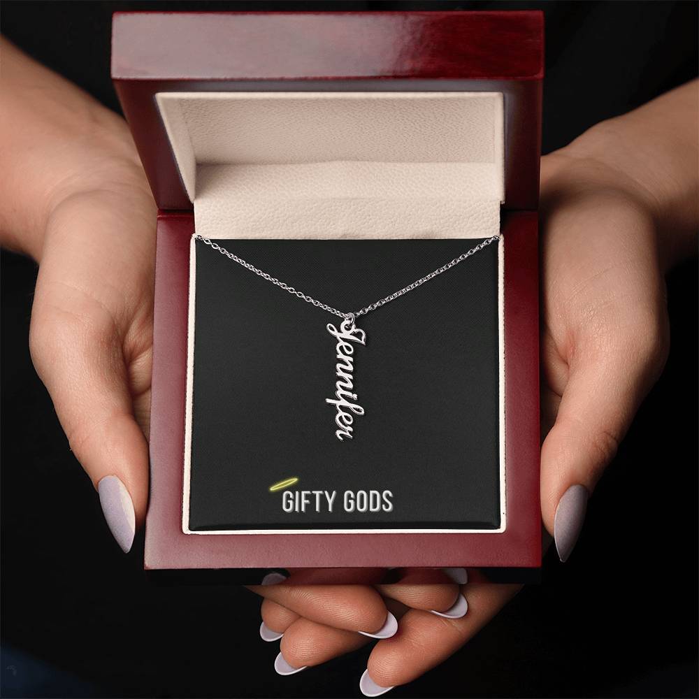 Unique Vertical Name Necklace